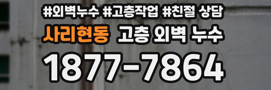 사리현동 고층 외벽 누수
