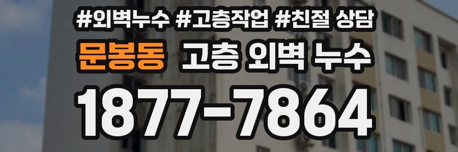 문봉동 고층 외벽 누수