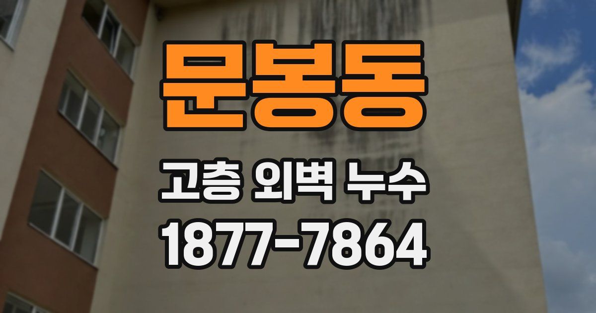 문봉동 고층 외벽 누수