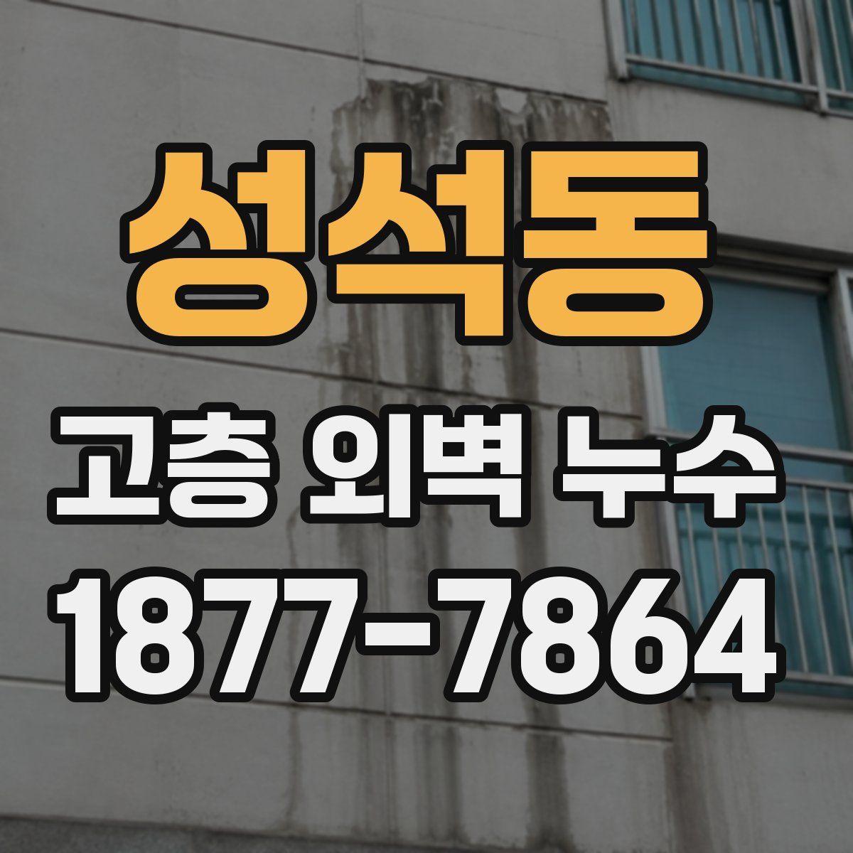 성석동 고층 외벽 누수