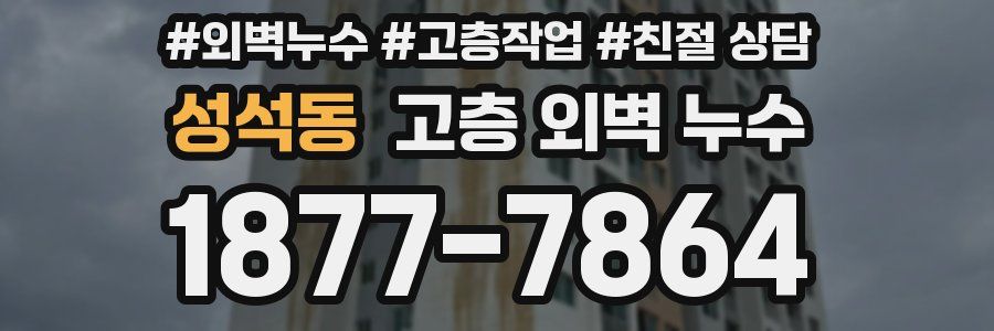 성석동 고층 외벽 누수