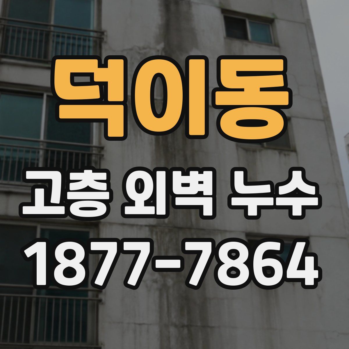 덕이동 고층 외벽 누수
