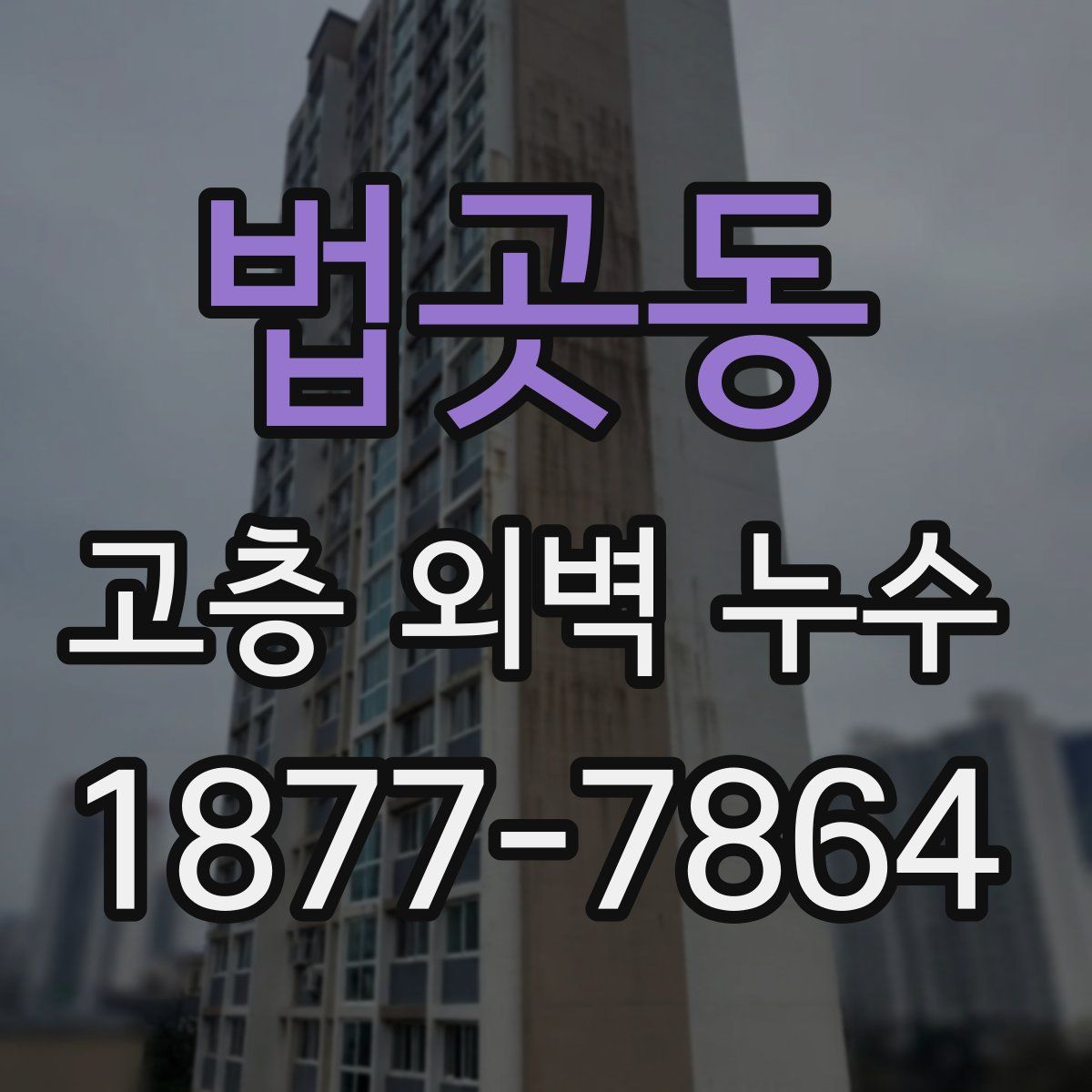 법곳동 고층 외벽 누수