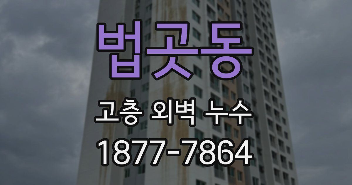 법곳동 고층 외벽 누수