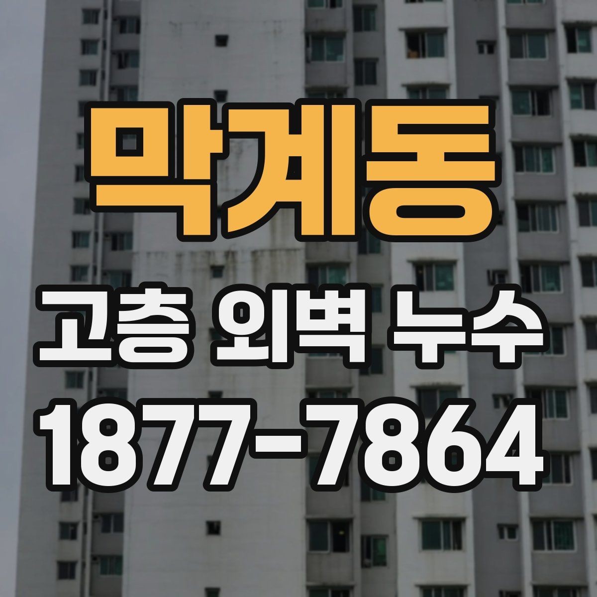 막계동 고층 외벽 누수 건물 외관 변화로 보는 신호
