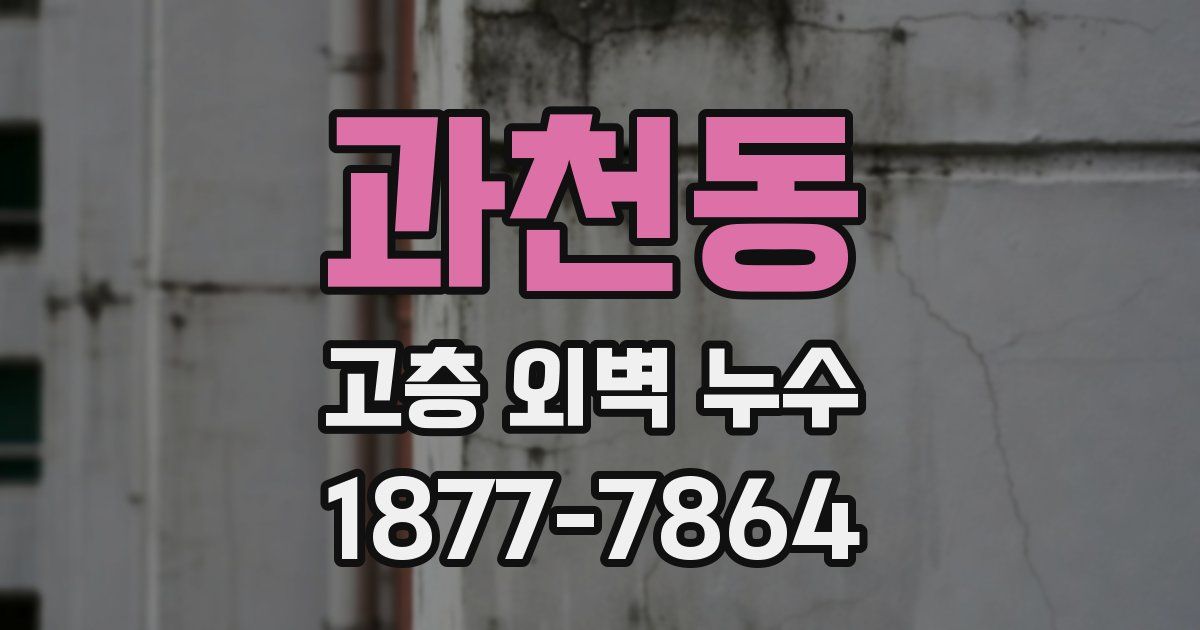 과천동 고층 외벽 누수