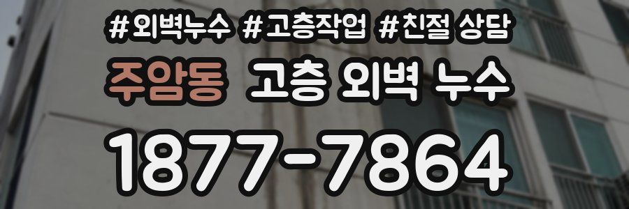 주암동 고층 외벽 누수