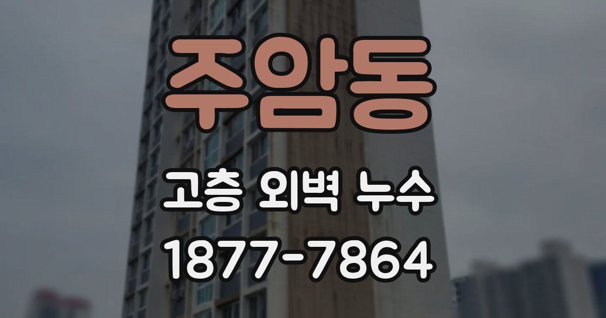 주암동 고층 외벽 누수