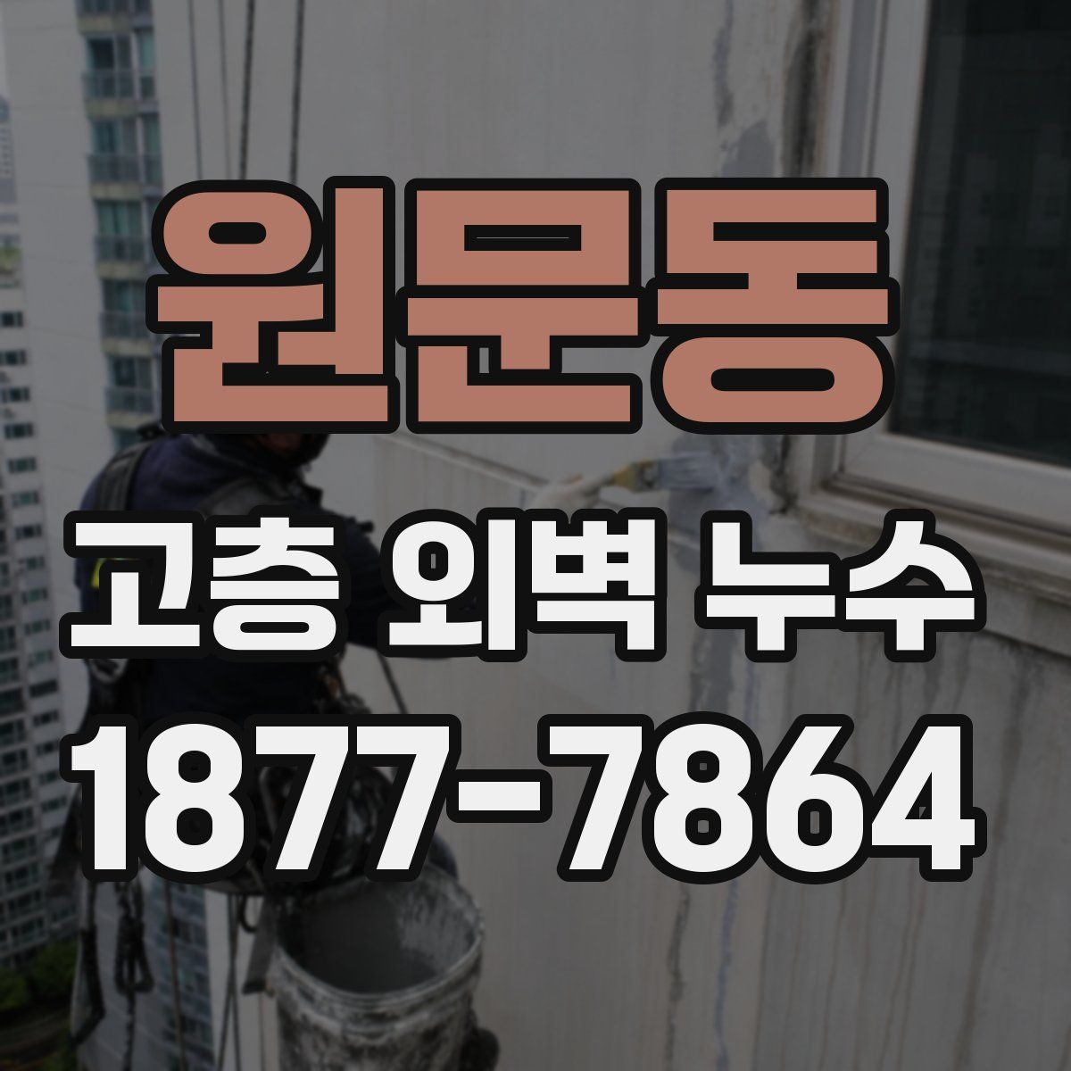 원문동 고층 외벽 누수