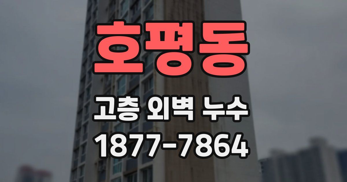 호평동 고층 외벽 누수