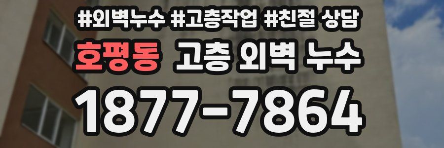 호평동 고층 외벽 누수