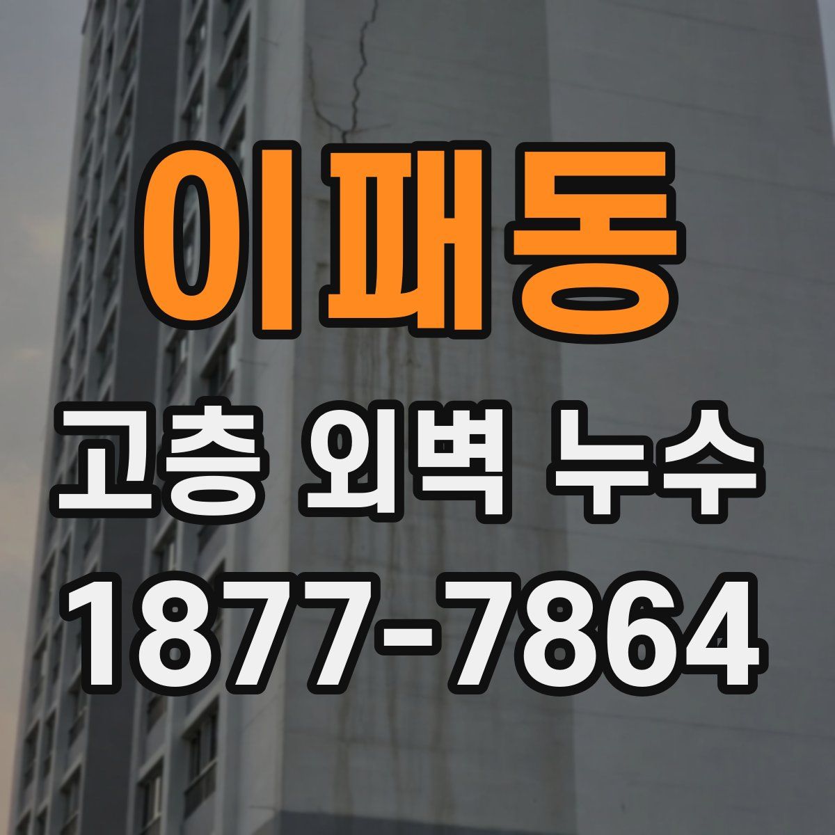 이패동 고층 외벽 누수