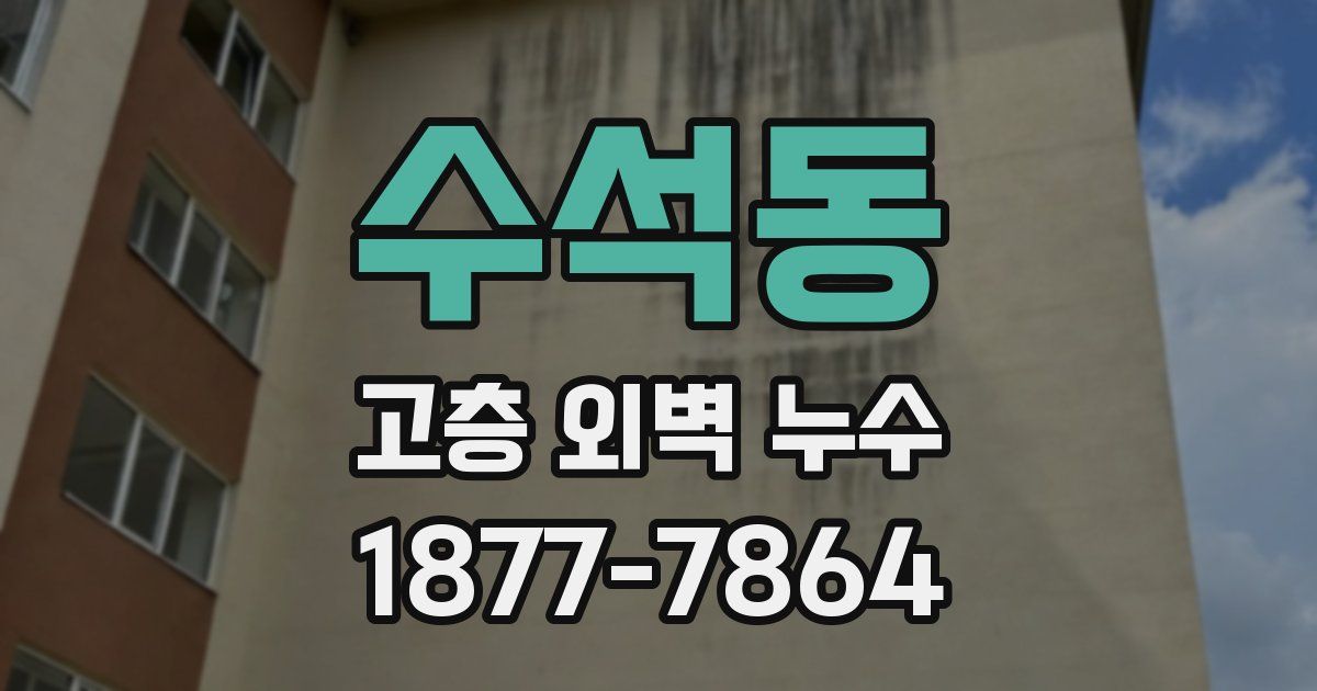 수석동 고층 외벽 누수
