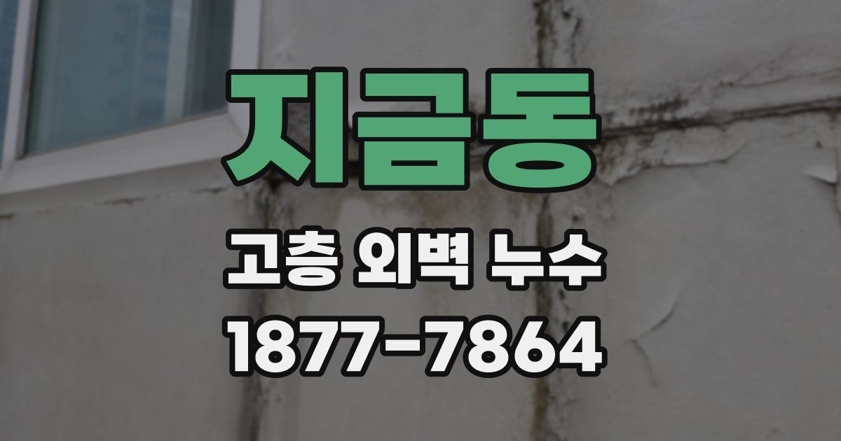 지금동 고층 외벽 누수