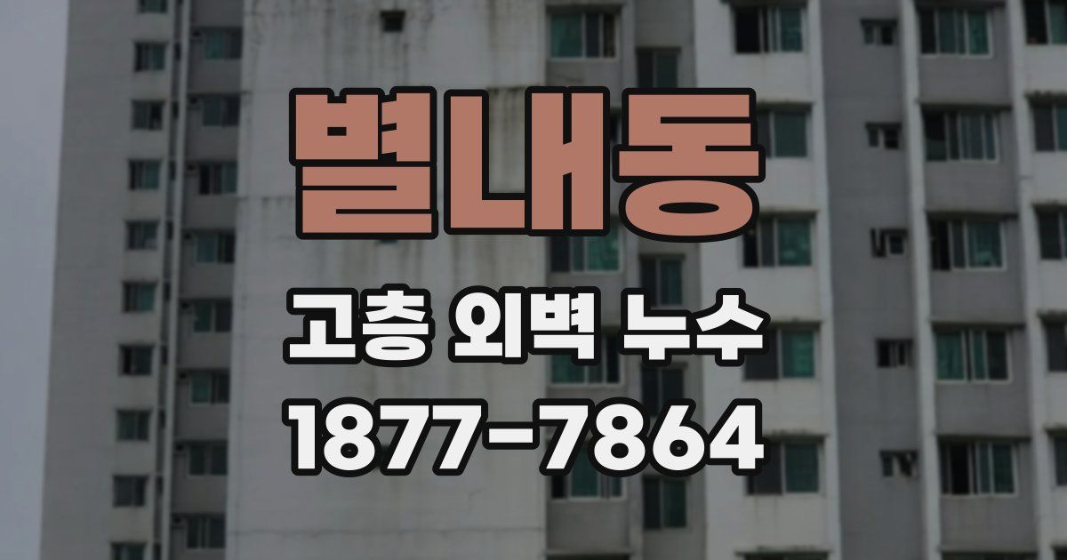 별내동 고층 외벽 누수