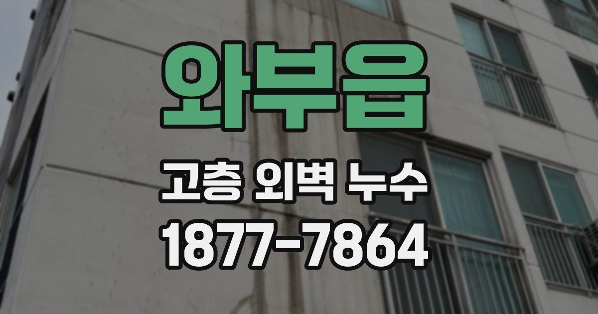 와부읍 고층 외벽 누수