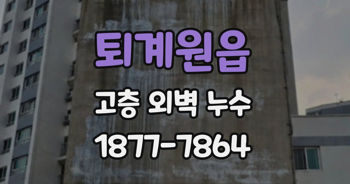 퇴계원읍 고층 외벽 누수
