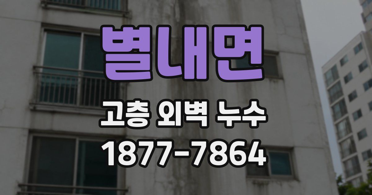 별내면 고층 외벽 누수
