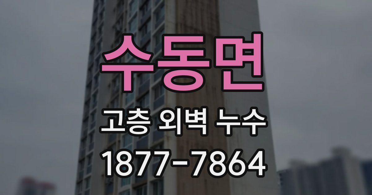 수동면 고층 외벽 누수