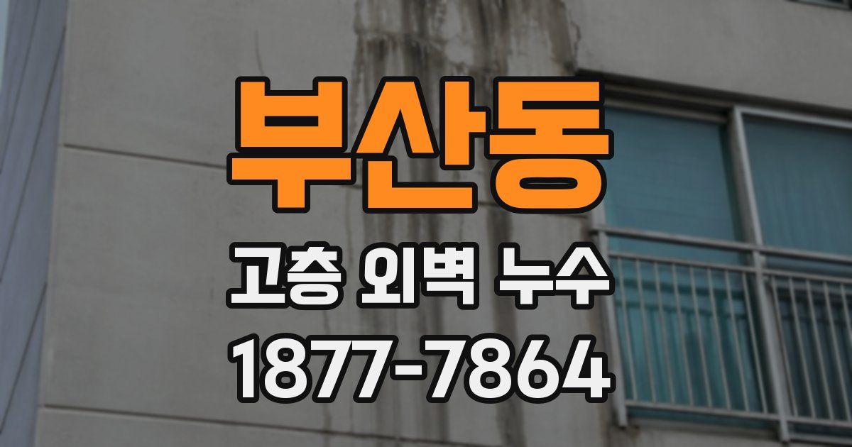 부산동 고층 외벽 누수