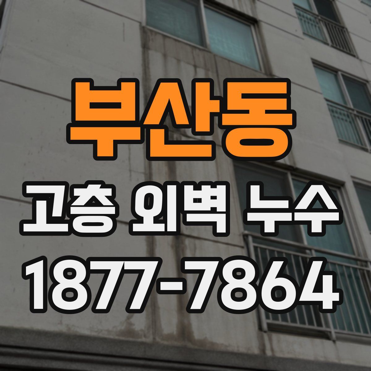 부산동 고층 외벽 누수