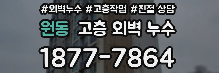 원동 고층 외벽 누수