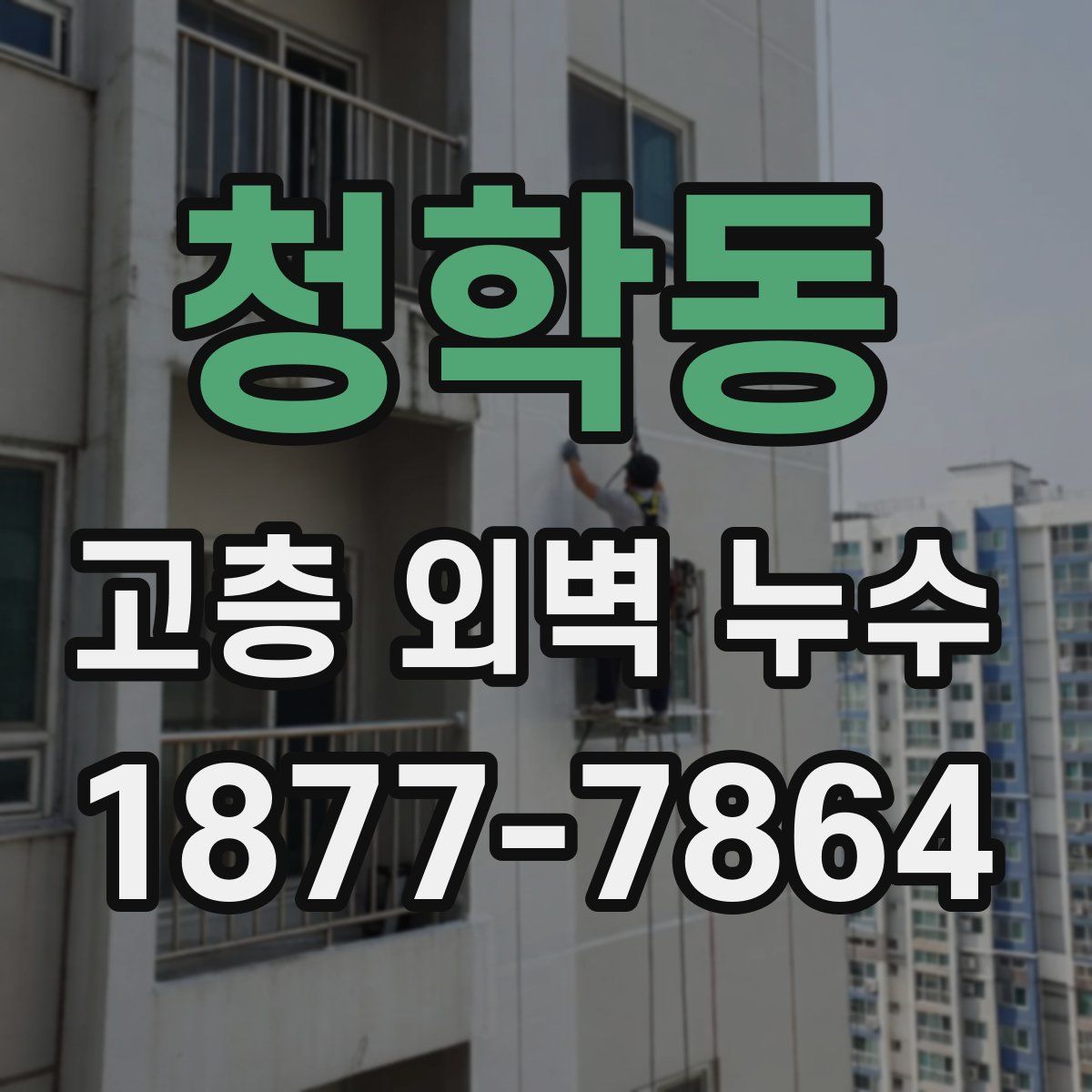 청학동 고층 외벽 누수