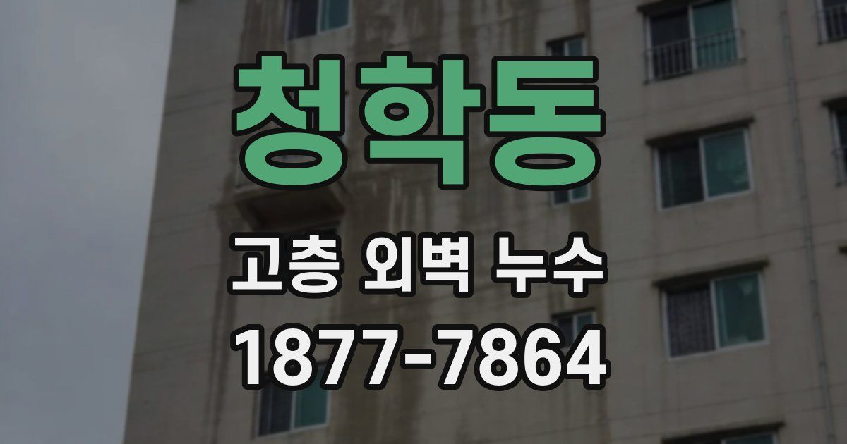 청학동 고층 외벽 누수