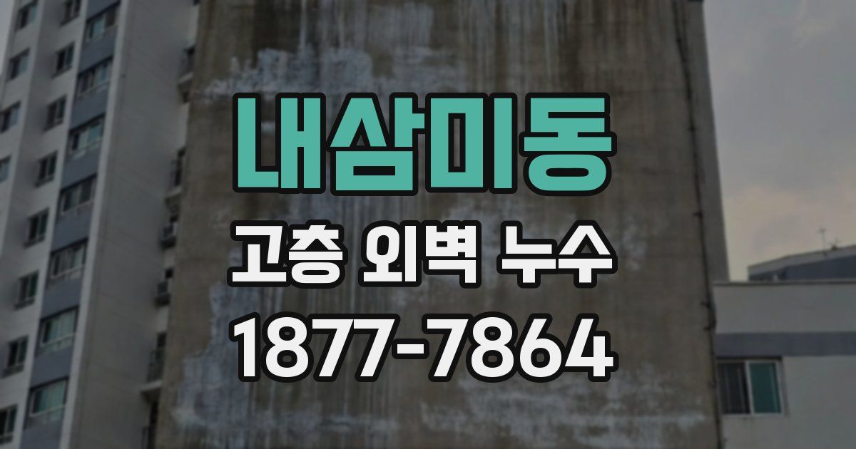 내삼미동 고층 외벽 누수