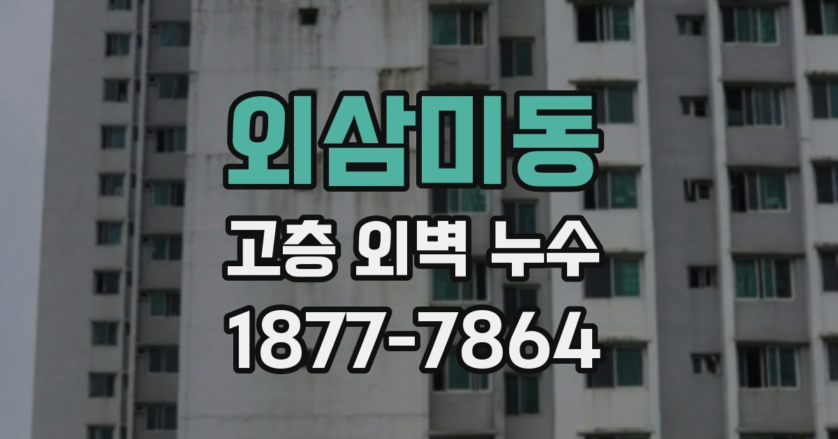 외삼미동 고층 외벽 누수