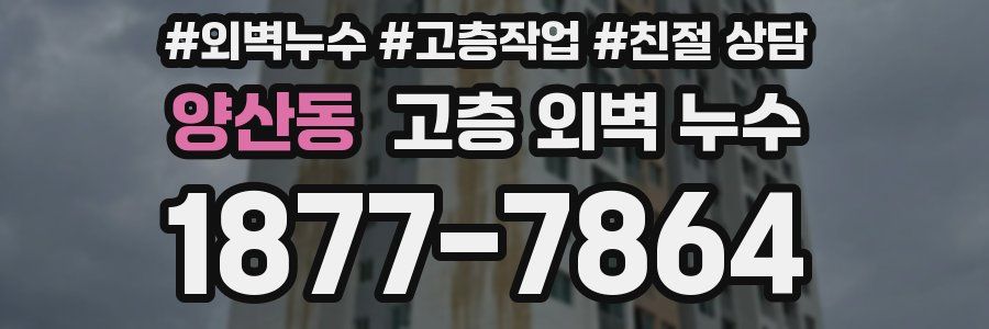 양산동 고층 외벽 누수