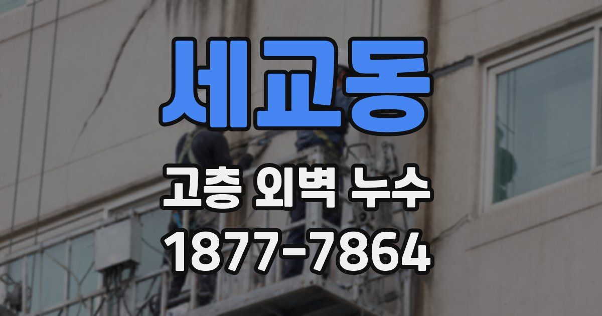 세교동 고층 외벽 누수
