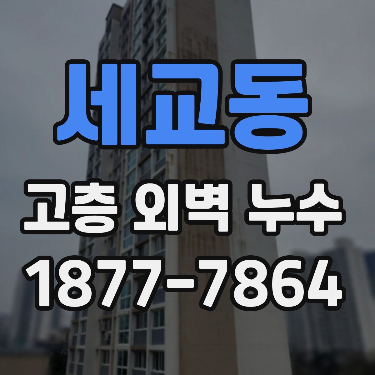 세교동 고층 외벽 누수
