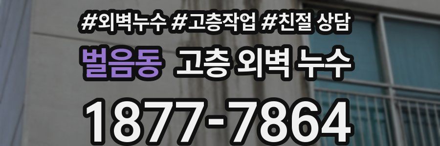 벌음동 고층 외벽 누수