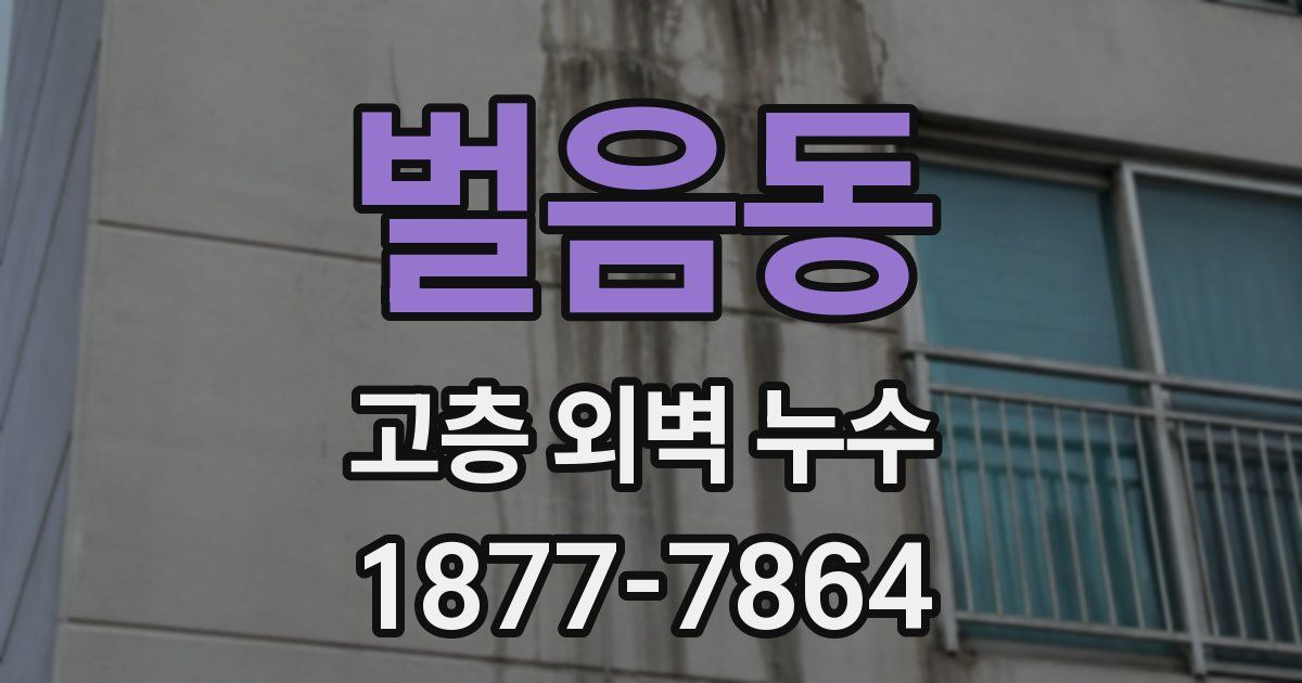 벌음동 고층 외벽 누수