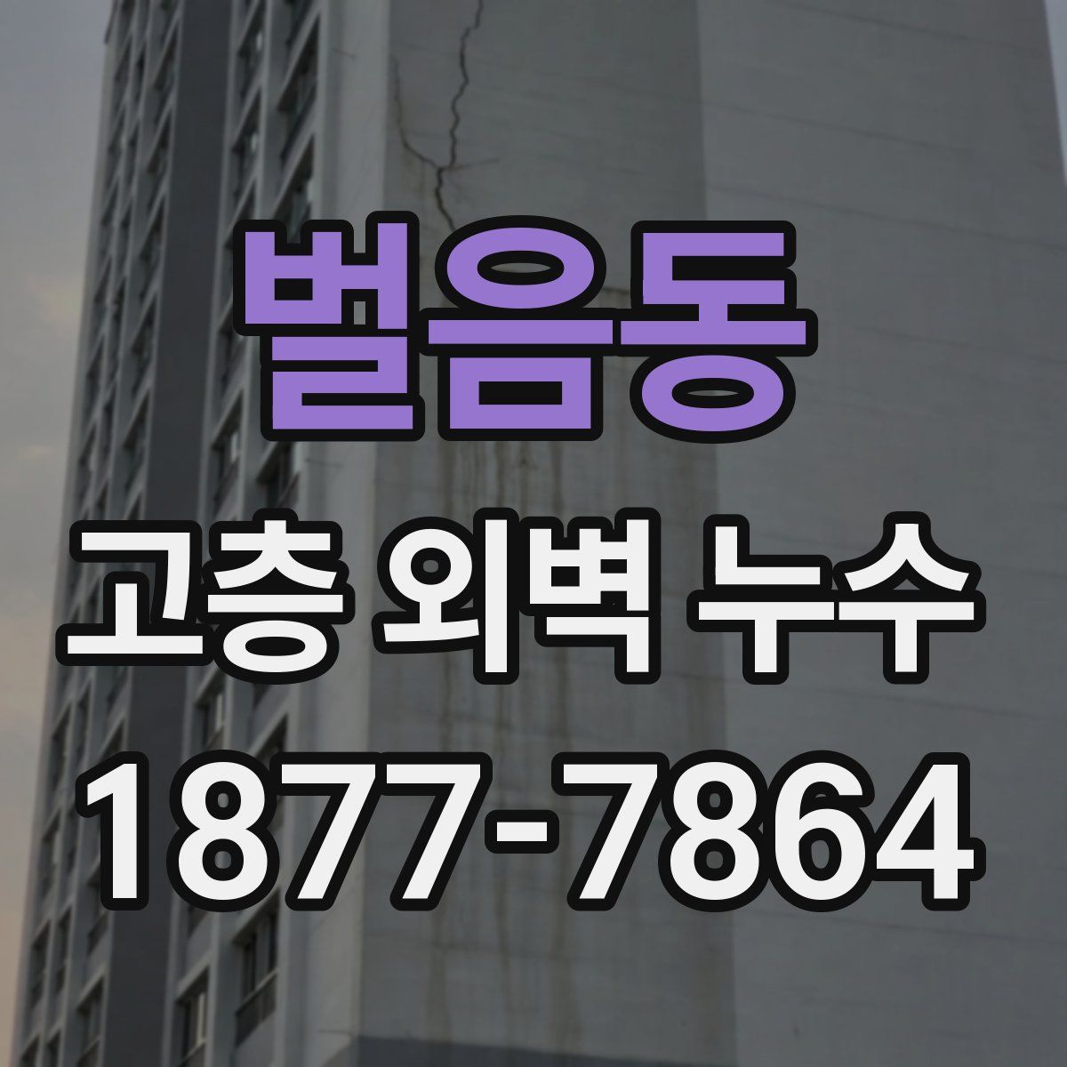 벌음동 고층 외벽 누수