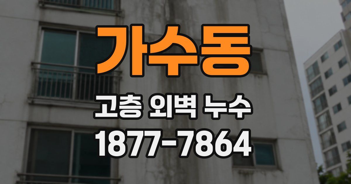 가수동 고층 외벽 누수