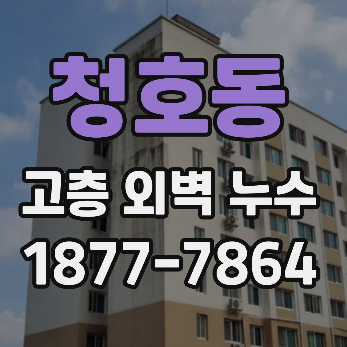 청호동 고층 외벽 누수