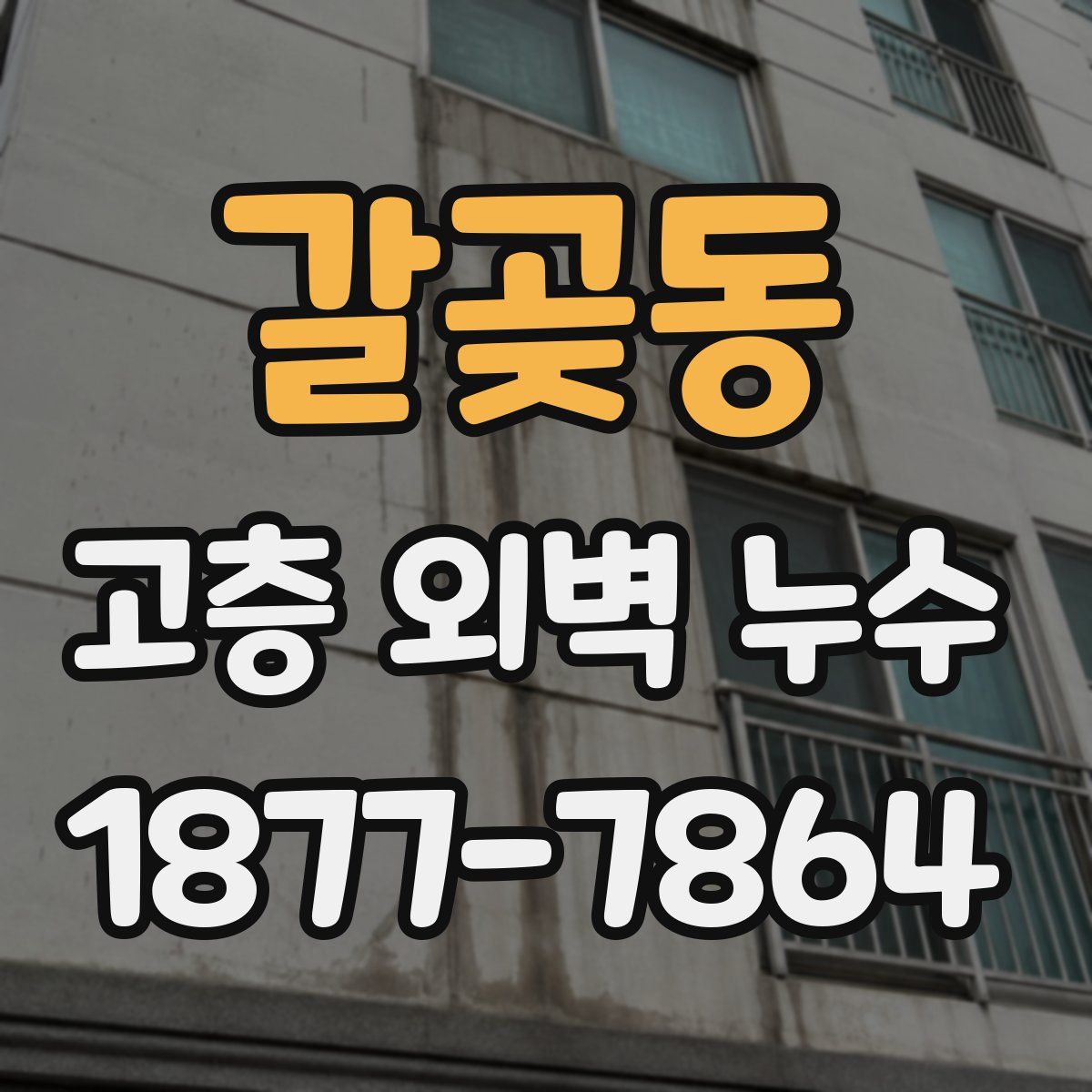 갈곶동 고층 외벽 누수