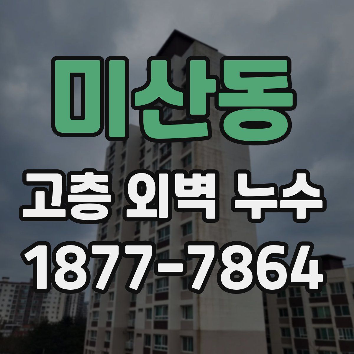 미산동 고층 외벽 누수