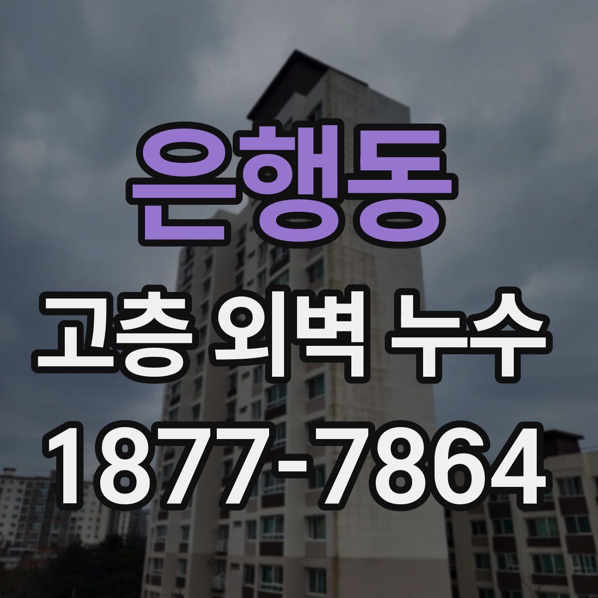 은행동 고층 외벽 누수