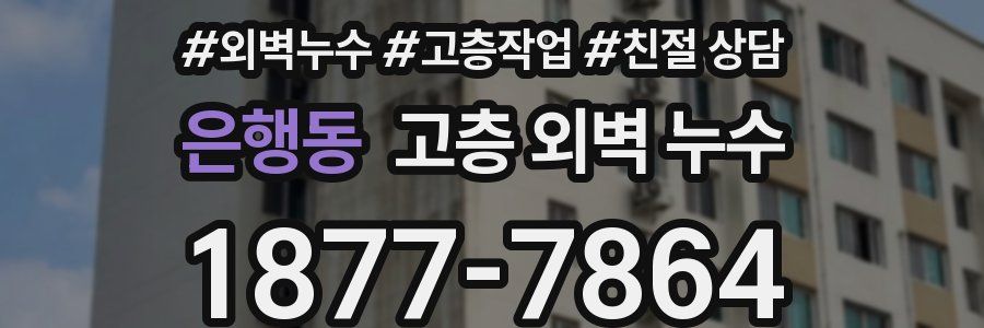 은행동 고층 외벽 누수
