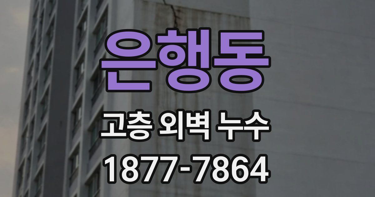 은행동 고층 외벽 누수