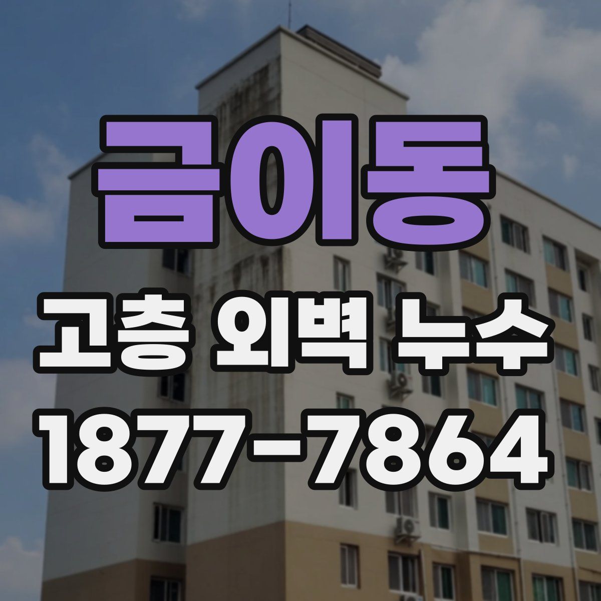 금이동 고층 외벽 누수