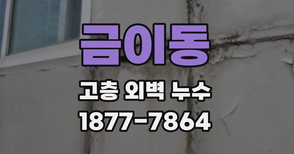금이동 고층 외벽 누수
