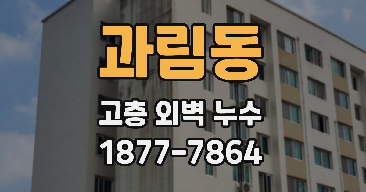 과림동 고층 외벽 누수