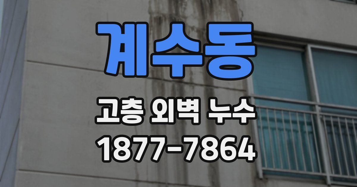계수동 고층 외벽 누수
