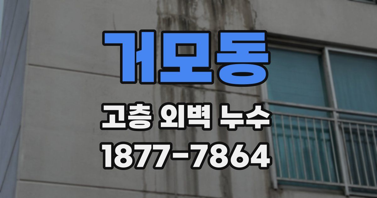 거모동 고층 외벽 누수