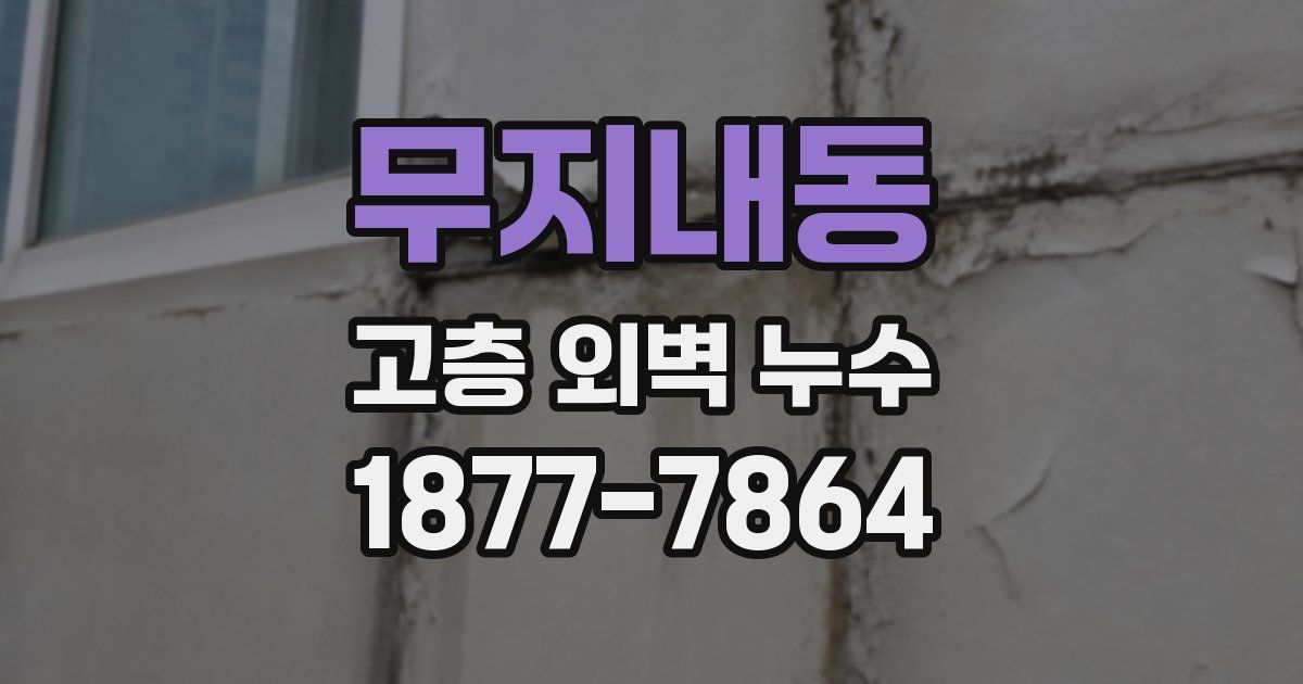 무지내동 고층 외벽 누수