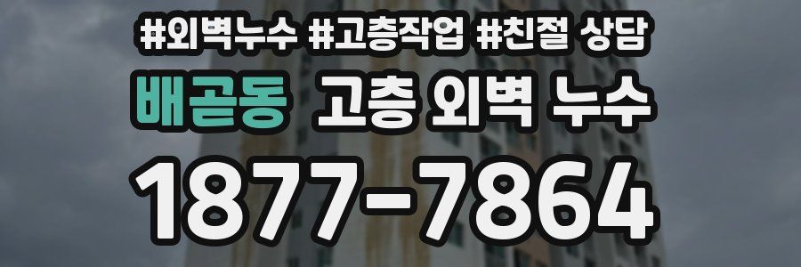 배곧동 고층 외벽 누수